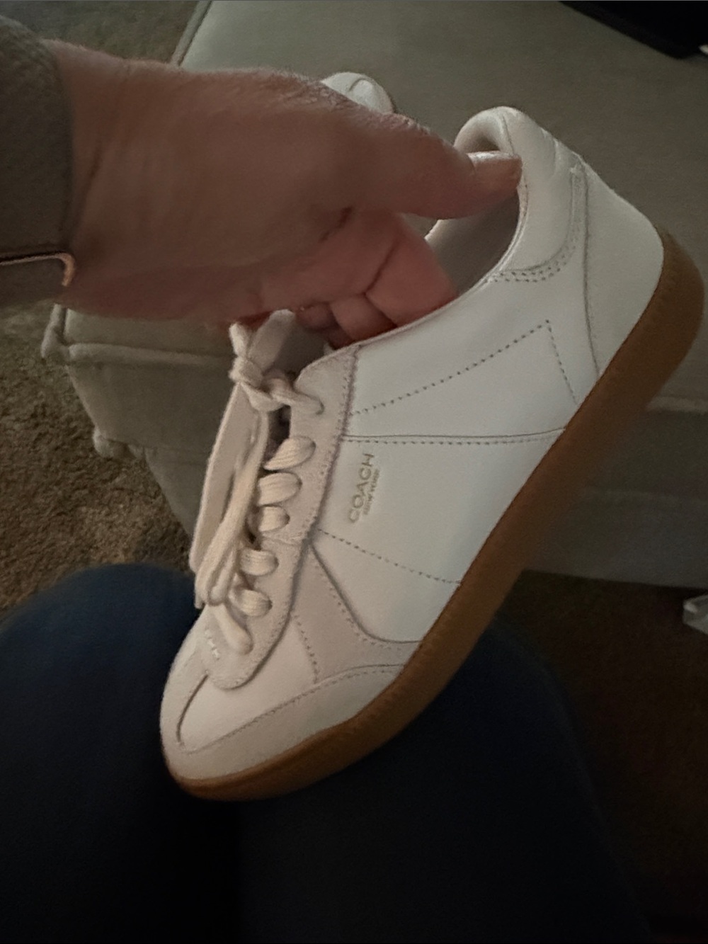 Coach Cream and Gum Sole Low-Top Sneakers - Picture 5 of 7